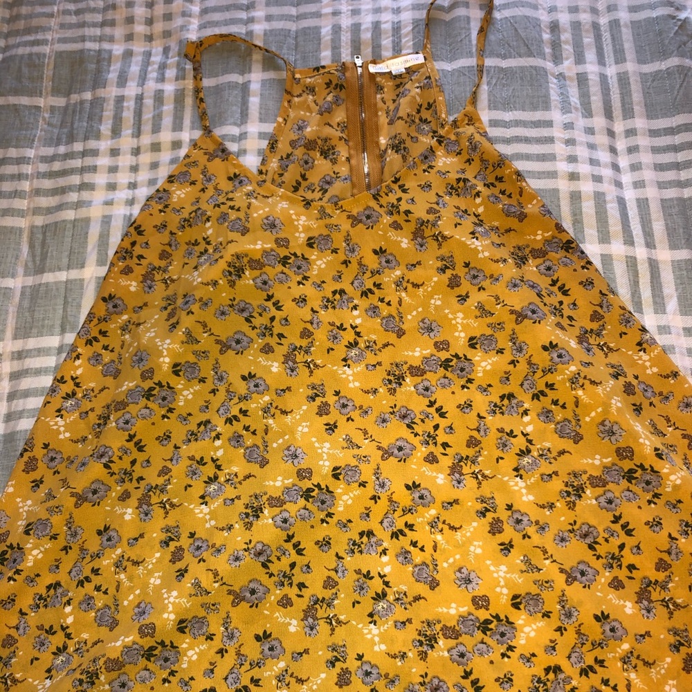 Mustard Yellow T-Strapped tank top